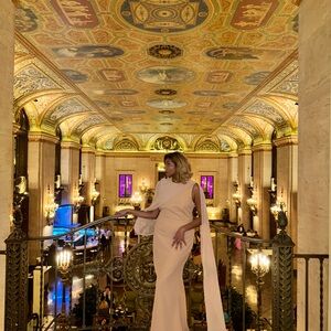 Club L London Cream Maxi Dress